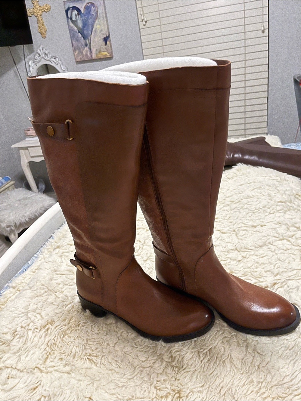Franco Sarto Women's Tall Riding Boots in Brown